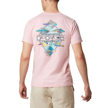 Columbia PFG Crown, Camiseta Rosas Para Hombre | 903785-KRJ